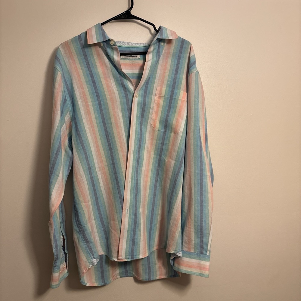 Tommy Bahama Pastel Striped Button Down Shirt